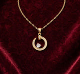 LUNA HEART GOLD PENDANT NECKLACE view 1