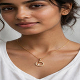 LUNA HEART GOLD PENDANT NECKLACE view 3