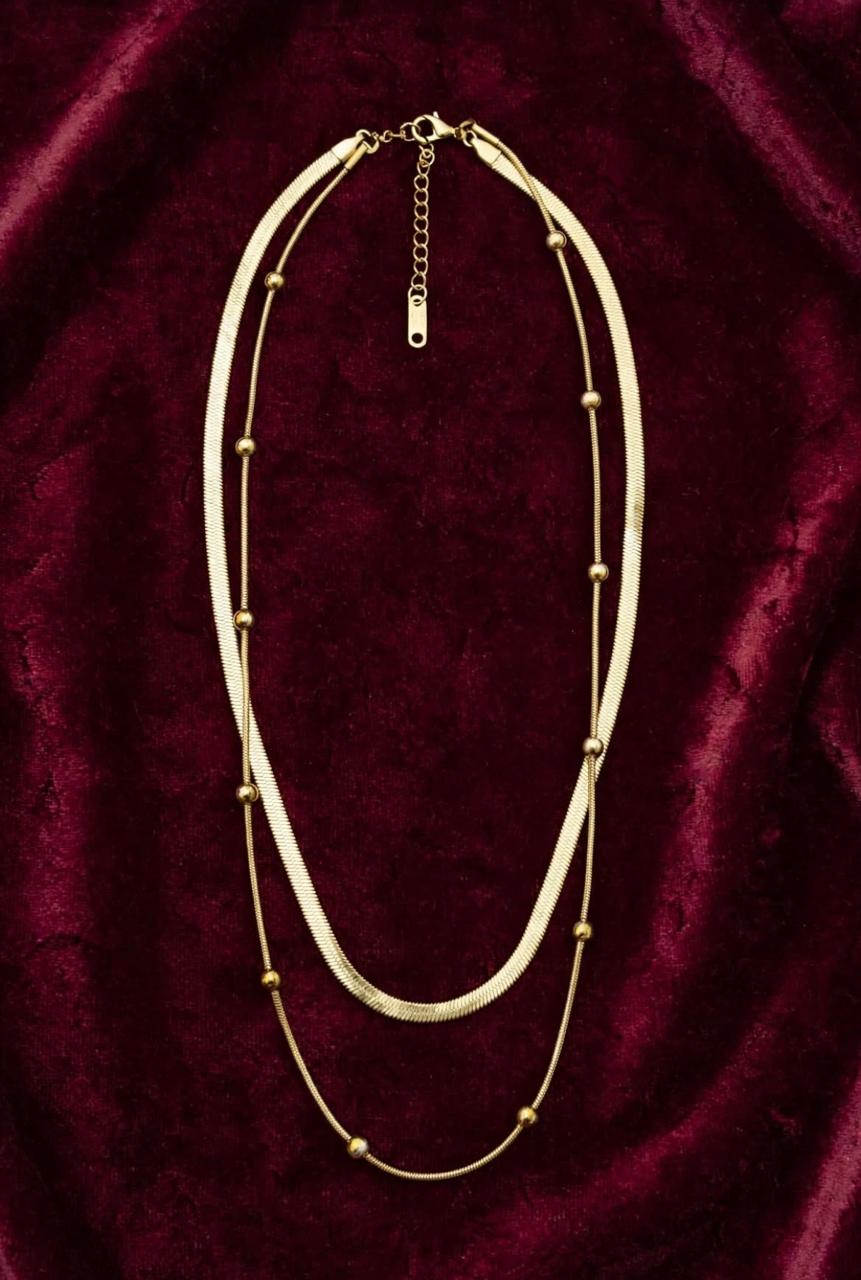 DUAL LAYER SNAKE & BALL CHAIN