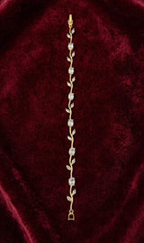 CRYSTAL VINE LEAF BRACELET view 1