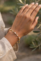 CRYSTAL VINE LEAF BRACELET view 3