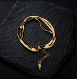 TRPLE CHAIN BEAD LAYER BRACELET view 2