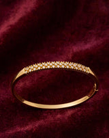 HALF DIAMOND PAVE CUFF KADA BRACELET view 1