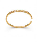 HALF DIAMOND PAVE CUFF KADA BRACELET view 2