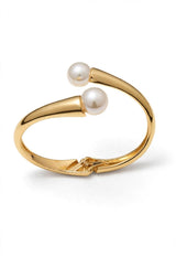TWIN PEARL BYPASS CUFF BANGLE view 4