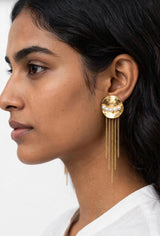 GOLD PEARL TASSELEARRINGS view 4