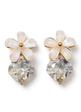 FLORAL CRYSTAL DROP STUDS view 4