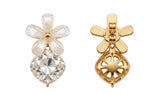 FLORAL CRYSTAL DROP STUDS view 3