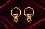 DRAPE HOOP GOLD EARRING view 3