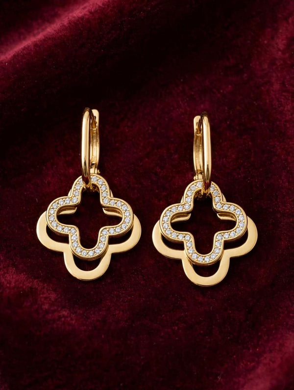 CLOVER 2-IN-1 HOOP EARRINGS