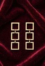 LUNA SQUARE EARRINGS view 1