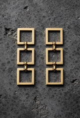 LUNA SQUARE EARRINGS view 3