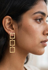 LUNA SQUARE EARRINGS view 2
