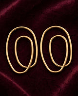 DOUBLE OVAL HOOPS EARRINGS view 1