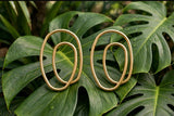 DOUBLE OVAL HOOPS EARRINGS view 2