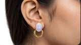 LAVENDER SWIRL OVAL DROPS EARRINGS view 2