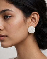 IVORY BAROQUE PEARL SWIRL STUD EARRINGS view 2