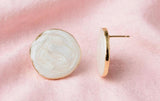 IVORY BAROQUE PEARL SWIRL STUD EARRINGS view 4