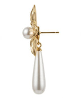 FLOWER PEARL DROP EARRINGS view 3