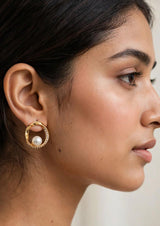 ORBIT PEARL EARRINGS view 2
